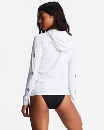 billabong, Core Surf Daze Hooded UPF 50 Long Sleeve Rashguard, WHITE (wht) CORE SURF DAZE LS HOODIE RG ABJWR00233