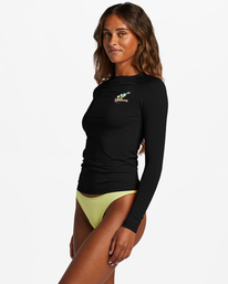 3 Sol Searcher Long Sleeve UPF 50 Rashguard Black ABJWR00240 Billabong