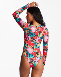 billabong, Islands Away UPF 50 Long Sleeve One-Piece Swimsuit, MULTI (mul) ISLANDS AWAY BODYSUIT ABJWR00245