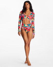 1 Islands Away UPF 50 Long Sleeve One-Piece Swimsuit Multicolor ABJWR00245 Billabong