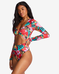 3 Islands Away UPF 50 Long Sleeve One-Piece Swimsuit Multicolor ABJWR00245 Billabong