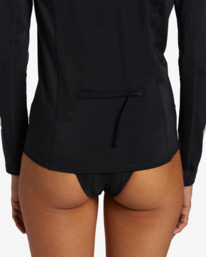 5 Coral Gardeners Half Zip Long Sleeve Rash Vest Black ABJWR03025 Billabong