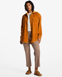 1 So Stoked Cord - Long Sleeve Top for Women Brown ABJWT00232 Billabong