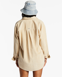3 So Stoked Cord Long Sleeve Top White ABJWT00232 Billabong