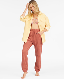 2 So Stoked Cord Long Sleeve Top Yellow ABJWT00232 Billabong
