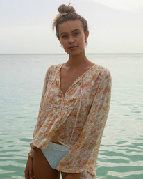 0 Hippie Days Bell Sleeve Top White ABJWT00283 Billabong