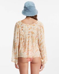 3 Hippie Days Bell Sleeve Top White ABJWT00283 Billabong