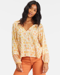 billabong, Free Heart Long Sleeve Blouse, SALT CRYSTAL 2 (sc2) FREE HEART ABJWT00328