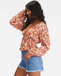 3 Time Goes By Long Sleeve Crop Top  ABJWT00332 Billabong