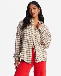 billabong, Easy Breezy Chemise manches longues, ANTIQUE WHITE (anw) Easy Breezy - Long Sleeve Shirt for Women ABJWT00334