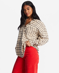 3 Easy Breezy Long Sleeve Button-Up Shirt White ABJWT00334 Billabong