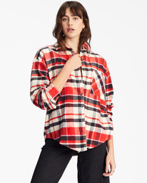 billabong, Easy Breezy Chemise manches longues, RED MAGIC (rqc0) Easy Breezy - Long Sleeve Shirt for Women ABJWT00334