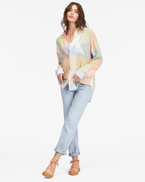 1 Easy Breezy Long Sleeve Button-Up Shirt Multicolor ABJWT00358 Billabong