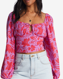 5 On Your Mind - Crop Top for Women Purple ABJWT00385 Billabong