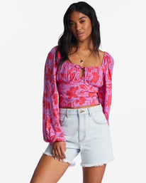 1 On Your Mind - Crop Top for Women Purple ABJWT00385 Billabong