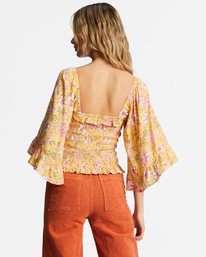 3 Be My Babe - Top con manga acampanada para Mujer Amarillo ABJWT00391 Billabong