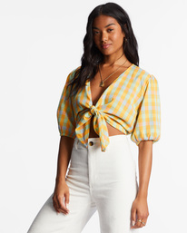 5 As You Wish Tie-Front Top Multicolor ABJWT00396 Billabong