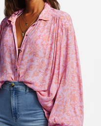 5 Day After Day Long Sleeve Shirt Pink ABJWT00423 Billabong