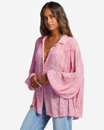 4 Day After Day Long Sleeve Shirt Pink ABJWT00423 Billabong