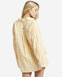 3 Sunshine Check Long Sleeve Shirt Yellow ABJWT00448 Billabong