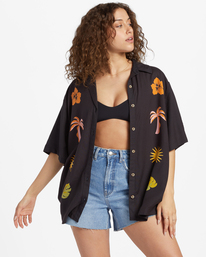 0 On Vacation - Short Sleeve Shirt for Women Black ABJWT00458 Billabong