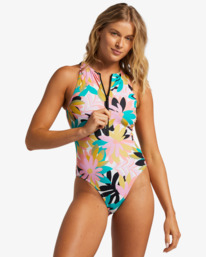 0 A/Div High Neck One Piece Swimsuit Black ABJX100158 Billabong