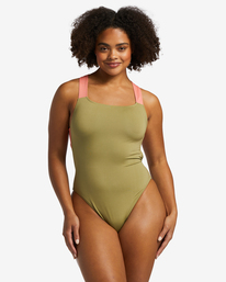 7 A/Div UPF 50 One-Piece Swimsuit Green ABJX100217 Billabong