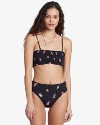 3 Falling Light Smocked Tube Bikini Top Black ABJX300128 Billabong
