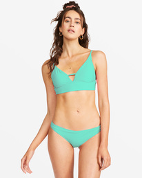 4 Sol Searcher V-Neck Cami Bikini Top Green ABJX300131 Billabong