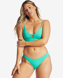 2 Sol Searcher V-Neck Cami Bikini Top Green ABJX300131 Billabong