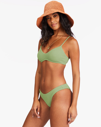 2 Summer High V-Neck Bralette Bikini Top Blue ABJX300206 Billabong