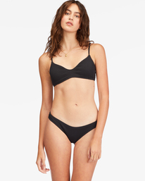 1 Summer High V-Neck Bralette Bikini Top Black ABJX300206 Billabong