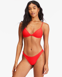 0 Tanlines Ceci Triangle Bikini Top Red ABJX300291 Billabong