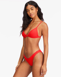 1 Tanlines Ceci Triangle Bikini Top Red ABJX300291 Billabong