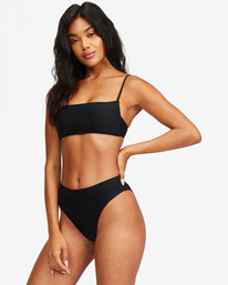 1 Sol Searcher Square Bralette Bikini Top Black ABJX300411 Billabong