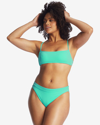 0 Sol Searcher Square Bralette Bikini Top Green ABJX300411 Billabong