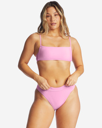billabong, Sol Searcher Square Bralette Bikini Top, PARADISE PINK (pdp) SOL SEARCHER SQUARE BRALETTE ABJX300411