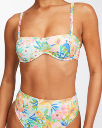 4 Sweet Tropics Underwire Bikini Top Grey ABJX300431 Billabong