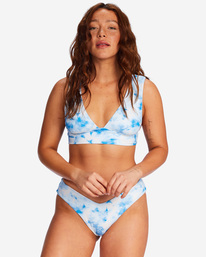 4 Bleached Blue Haut De Bikini Coupe Plunge Rouge ABJX300535 Billabong