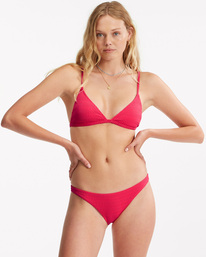 1 Chasing Tides Ceci Triangle Bikini Top Red ABJX300564 Billabong