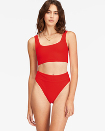 1 Tanlines Longer Tank Bikini Top Red ABJX300586 Billabong