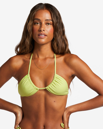 5 Sol Searcher Multi-Way Triangle Bikini Top Green ABJX300643 Billabong