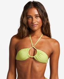 6 Sol Searcher Multi-Way Triangle Bikini Top Green ABJX300643 Billabong