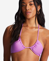 6 Sol Searcher Multi-Way Triangle Bikini Top Purple ABJX300643 Billabong