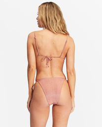 3 Starry Eyes Ruched Triangle Bikini Top Brown ABJX300670 Billabong