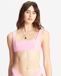 3 In The Loop Tank Bikini Top Pink ABJX300677 Billabong