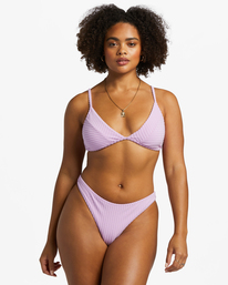 4 In The Loop Fixed Triangle Bikini Top Purple ABJX300678 Billabong
