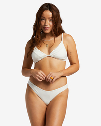 5 In The Loop Fixed Triangle Bikini Top White ABJX300678 Billabong