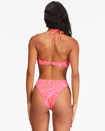 3 She's A Trip Ruched Bandeau Bikini Top Orange ABJX300692 Billabong