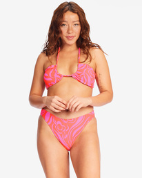 7 She's A Trip Ruched Bandeau Bikini Top Orange ABJX300692 Billabong